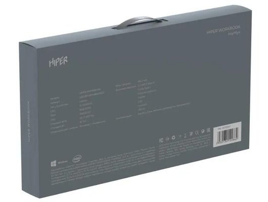Ноутбук Hiper WorkBook 15 /U26-15FII3100R16S5WPG/Core i3 100NG4/16Gb/SSD512Gb/15.6 IPS FHD/Win11Pro черный